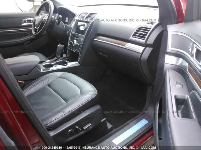 1FM5K7F80HGC46843 - 2017 FORD EXPLORER LIMITED 红色 照片 5