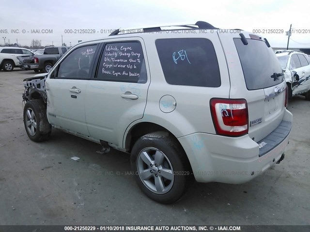 1FMCU04138KE77795 - 2008 FORD ESCAPE LIMITED CREAM photo 3