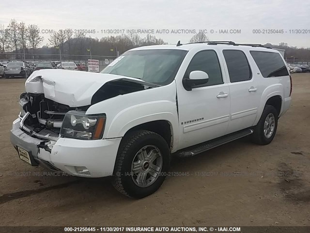 1GNFK26309R257273 - 2009 CHEVROLET SUBURBAN K1500 LT WHITE photo 2