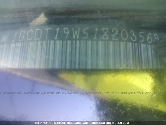 1GCDT19W518203569 - 2001 CHEVROLET S TRUCK S10 RED photo 9