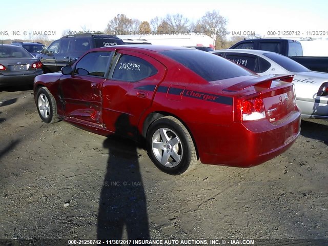 2B3CA3CV6AH239974 - 2010 DODGE CHARGER SXT BURGUNDY photo 3