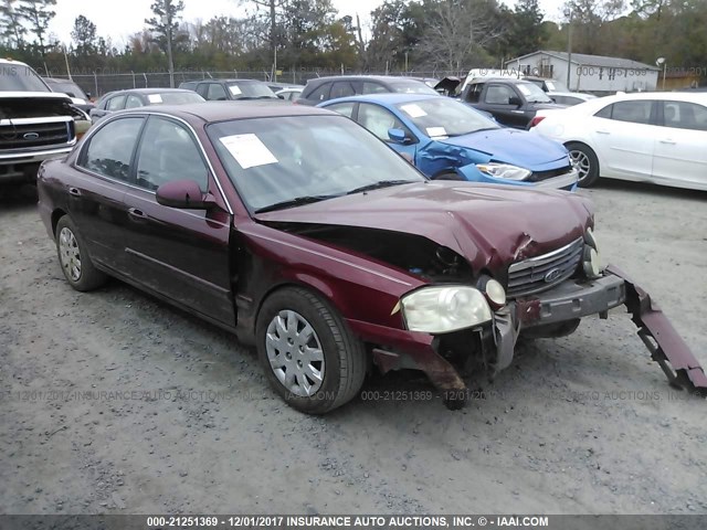 KNAGD126955433155 - 2005 KIA OPTIMA LX/EX BURGUNDY photo 1