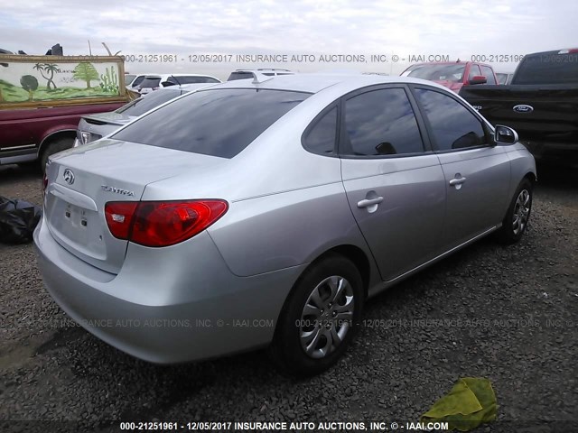 KMHDU46D69U717320 - 2009 HYUNDAI ELANTRA GLS/SE SILVER photo 4