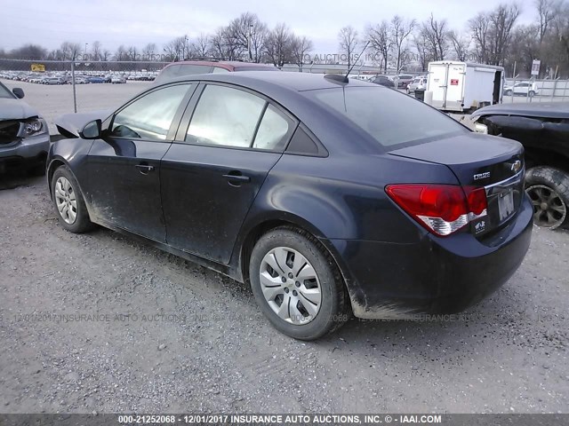 1G1PA5SH5F7106402 - 2015 CHEVROLET CRUZE LS BLUE photo 3