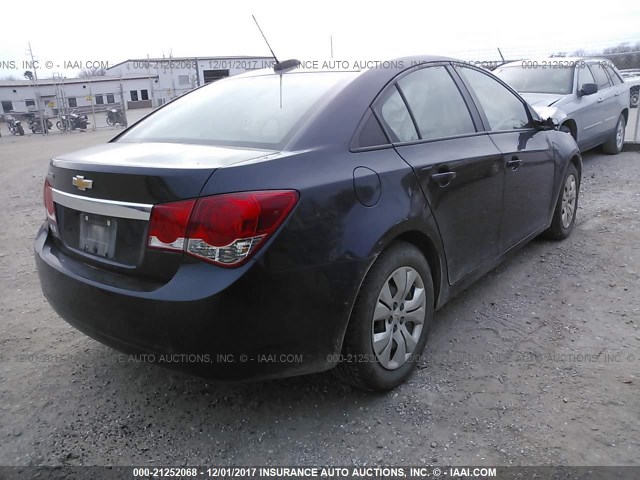 1G1PA5SH5F7106402 - 2015 CHEVROLET CRUZE LS BLUE photo 4