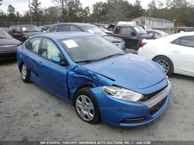 1C3CDFAA7FD307151 - 2015 DODGE DART SE BLUE photo 1