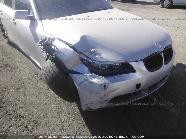 WBANB33505CN66946 - 2005 BMW 545 I SILVER photo 6