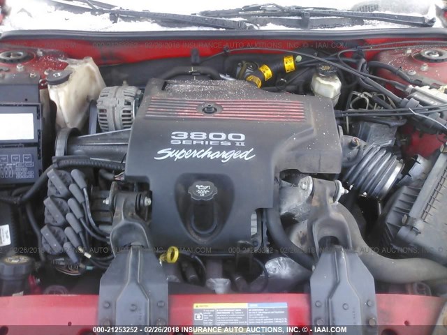 2G1WZ151959236725 - 2005 CHEVROLET MONTE CARLO SS SUPERCHARGED RED photo 10