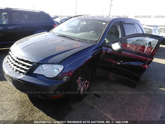 2A8GM48L78R642816 - 2008 CHRYSLER PACIFICA LX BLUE photo 2