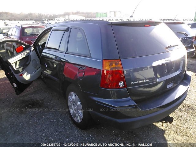 2A8GM48L78R642816 - 2008 CHRYSLER PACIFICA LX BLUE photo 3