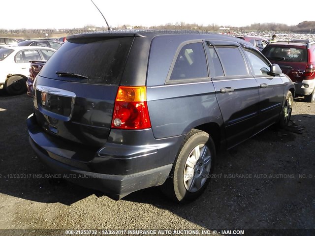 2A8GM48L78R642816 - 2008 CHRYSLER PACIFICA LX BLUE photo 4