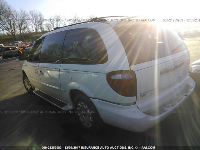 2C8GP44G81R105223 - 2001 CHRYSLER TOWN & COUNTRY LX WHITE photo 3