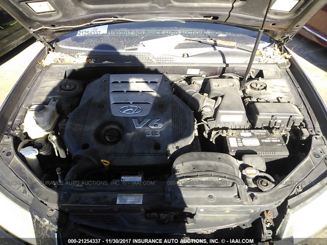 5NPEU46FX6H119084 - 2006 HYUNDAI SONATA GLS/LX BLACK photo 10