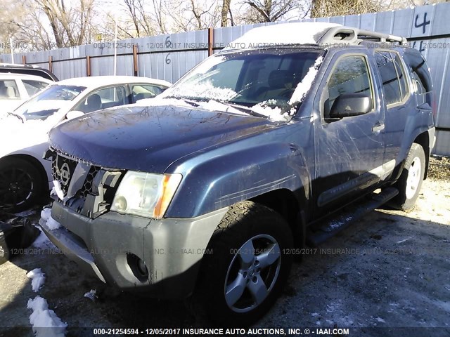 5N1AN08W17C516368 - 2007 NISSAN XTERRA OFF ROAD/S/SE BLUE photo 2