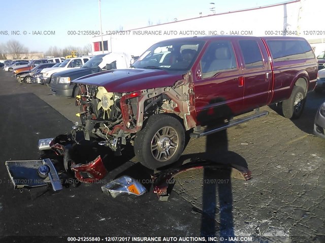 1FT8W3BT2FED56150 - 2015 FORD F350 SUPER DUTY RED photo 2