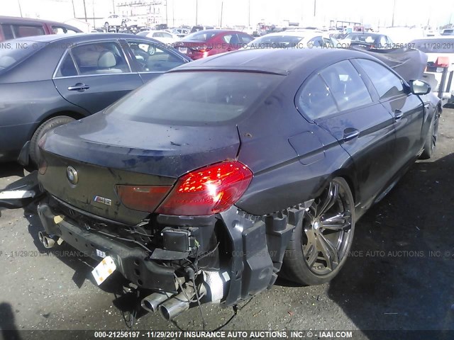 WBS6C9C59FD467697 - 2015 BMW M6 GRAN COUPE BLACK photo 4