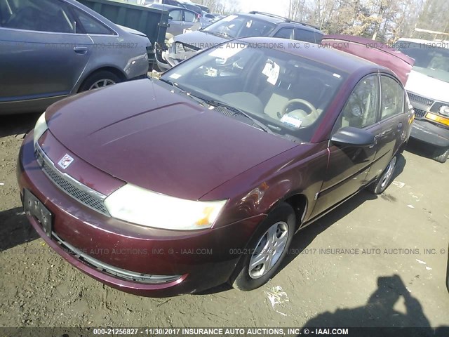 1G8AG52F33Z185380 - 2003 SATURN ION LEVEL 1 BURGUNDY photo 2