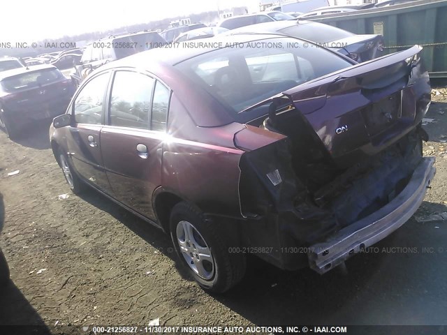 1G8AG52F33Z185380 - 2003 SATURN ION LEVEL 1 BURGUNDY photo 3