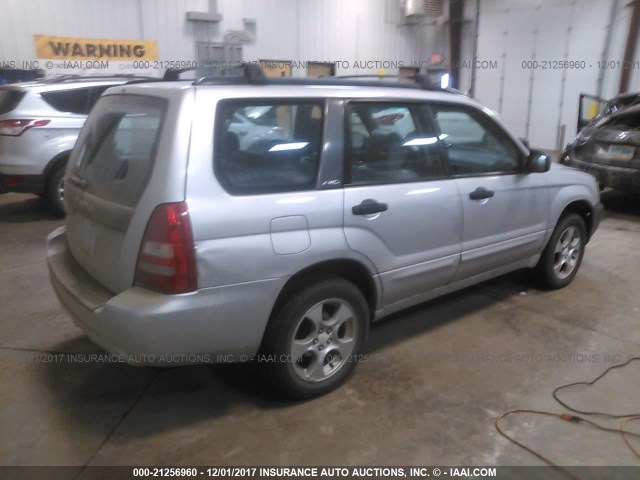 JF1SG65623H744358 - 2003 SUBARU FORESTER 2.5XS SILVER photo 4