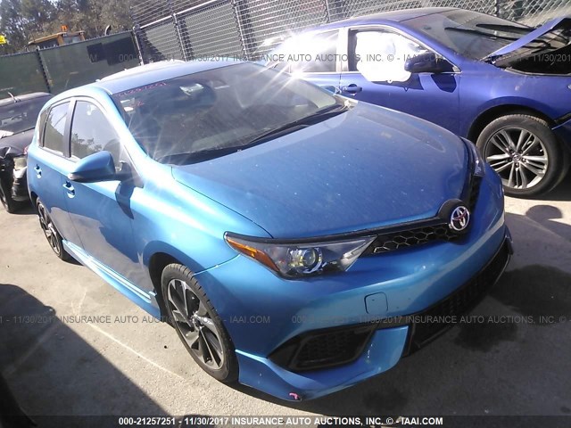 JTNKARJE4HJ529912 - 2017 TOYOTA COROLLA IM BLUE photo 1