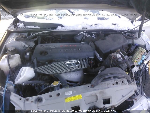 4T1CE38P96U737535 - 2006 TOYOTA CAMRY SOLARA SE/SLE ვერცხლისფერი ფოტო 10