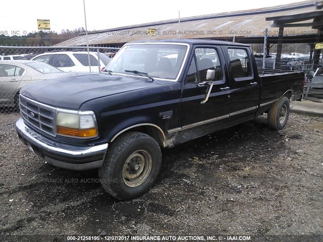 1FTJW35F7TEA13370 - 1996 FORD F350 BLACK photo 2