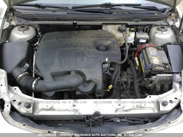 1G1ZA5EU8BF304196 - 2011 CHEVROLET MALIBU LS ოქროსფერი ფოტო 10