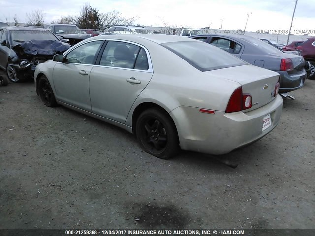 1G1ZA5EU8BF304196 - 2011 CHEVROLET MALIBU LS ოქროსფერი ფოტო 3