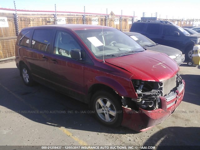 1D8HN44E09B502608 - 2009 DODGE GRAND CARAVAN SE RED photo 1