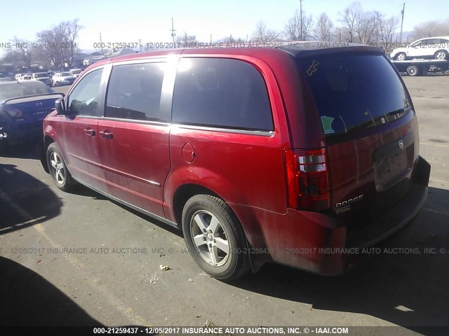 1D8HN44E09B502608 - 2009 DODGE GRAND CARAVAN SE RED photo 3