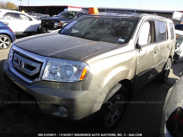 5FNYF38819B012198 - 2009 HONDA PILOT TOURING BROWN photo 2