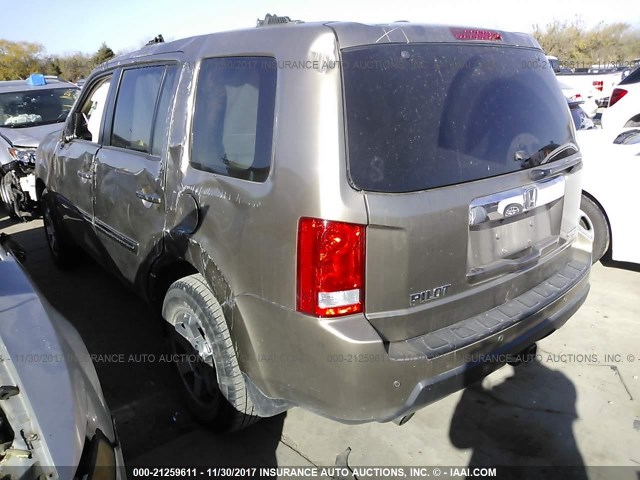 5FNYF38819B012198 - 2009 HONDA PILOT TOURING BROWN photo 3