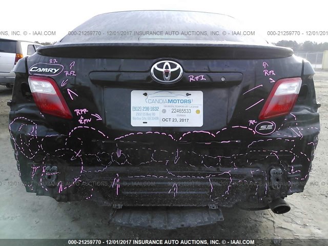 4T1BE46K17U191369 - 2007 TOYOTA CAMRY NEW GENERAT CE/LE/XLE/SE BLACK photo 6
