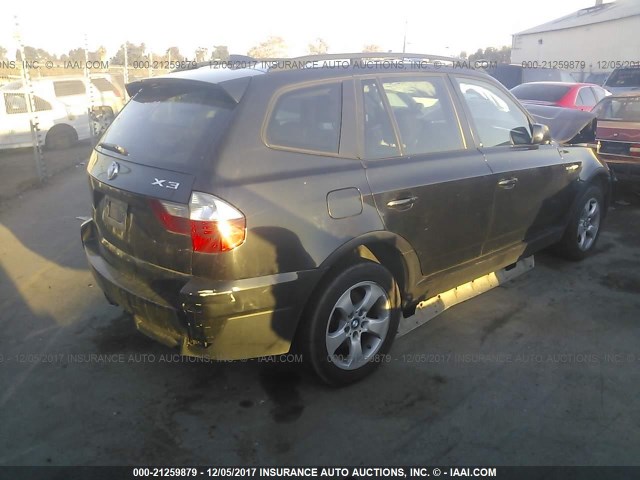 WBXPC934X7WF28747 - 2007 BMW X3 3.0SI BLACK photo 4