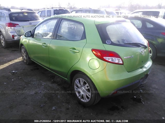 JM1DE1KYXC0142307 - 2012 MAZDA MAZDA2 GREEN photo 3