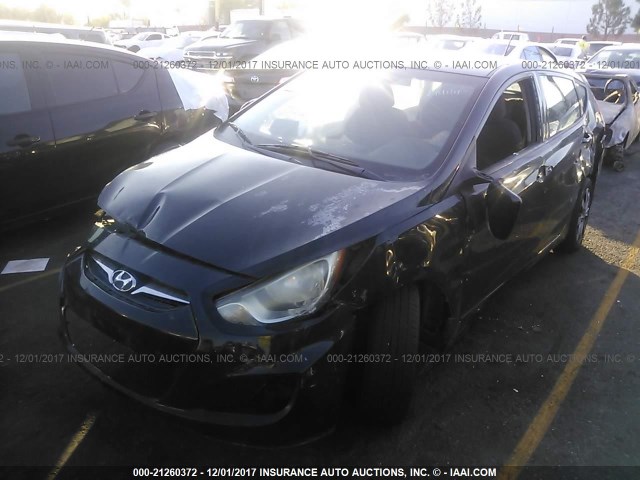 KMHCU5AE8DU086502 - 2013 HYUNDAI ACCENT GLS/SE BLACK photo 2