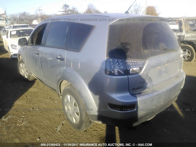 JA4MS31X77Z002210 - 2007 MITSUBISHI OUTLANDER ES/LS ვერცხლისფერი ფოტო 3