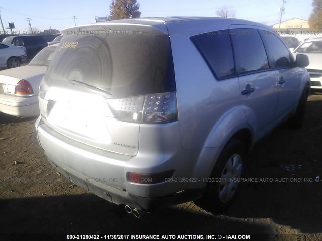 JA4MS31X77Z002210 - 2007 MITSUBISHI OUTLANDER ES/LS ვერცხლისფერი ფოტო 4
