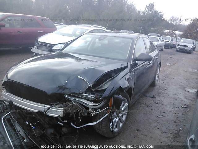 WAUHMAFC5EN056490 - 2014 AUDI A6 PRESTIGE შავი ფოტო 2