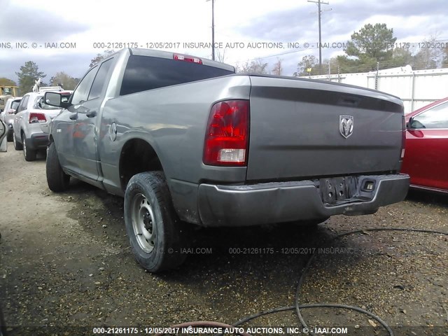 1D7RB1GK6AS250613 - 2010 DODGE RAM 1500 GRAY photo 3