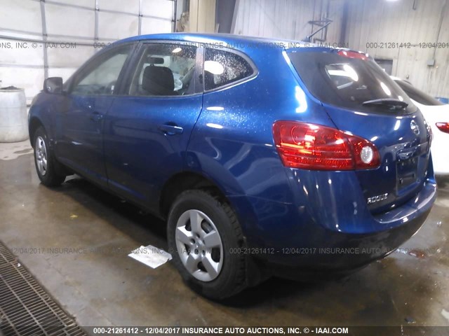 JN8AS58V19W177215 - 2009 NISSAN ROGUE S/SL BLUE photo 3