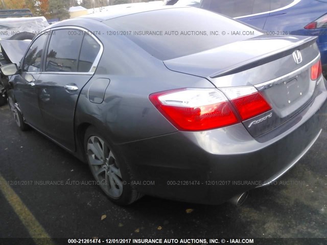 1HGCR2F59DA221891 - 2013 HONDA ACCORD SPORT GRAY photo 3