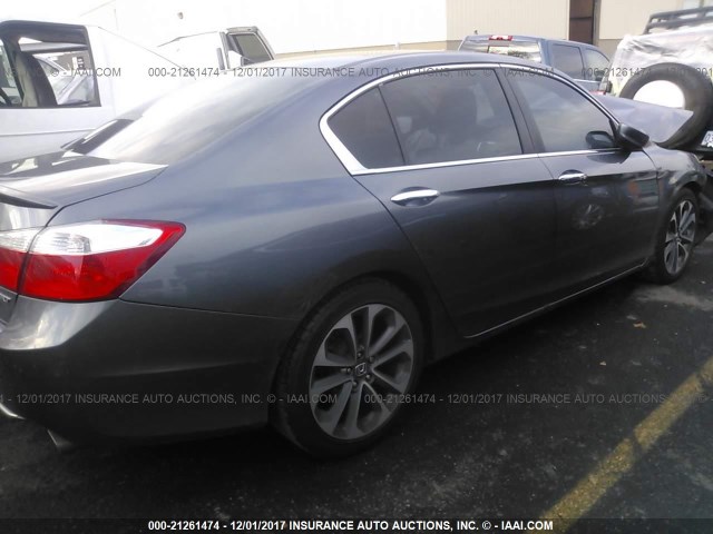 1HGCR2F59DA221891 - 2013 HONDA ACCORD SPORT GRAY photo 4