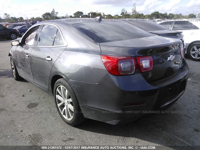 1G11H5SA4DF265063 - 2013 CHEVROLET MALIBU LTZ 灰色 照片 3