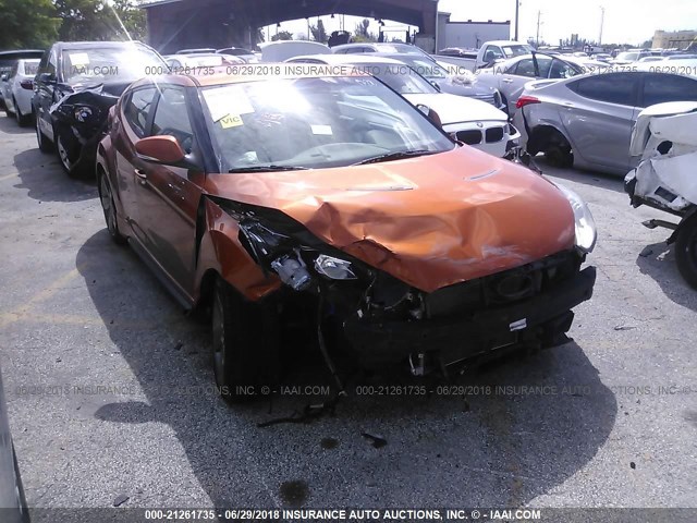 KMHTC6AE4FU225987 - 2015 HYUNDAI VELOSTER TURBO ORANGE photo 1