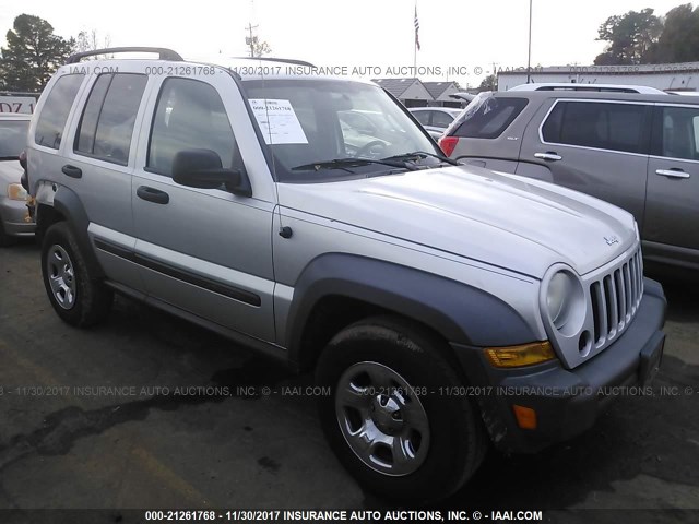 1J4GL48K77W574230 - 2007 JEEP LIBERTY SPORT SILVER photo 1