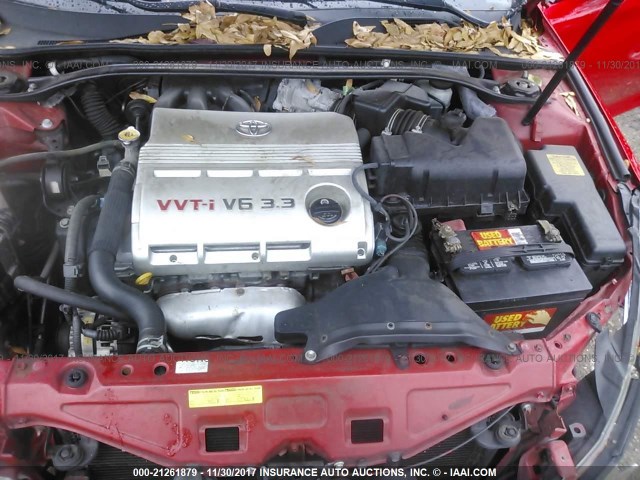 4T1FA38P06U083047 - 2006 TOYOTA CAMRY SOLARA SE/SLE წითელი ფოტო 10