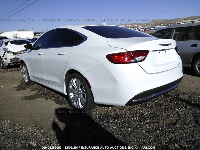 1C3CCCAB0FN547579 - 2015 CHRYSLER 200 LIMITED WHITE photo 3