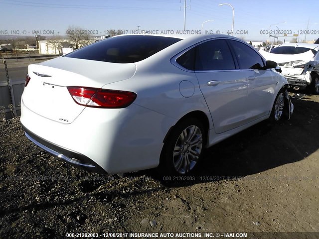 1C3CCCAB0FN547579 - 2015 CHRYSLER 200 LIMITED WHITE photo 4