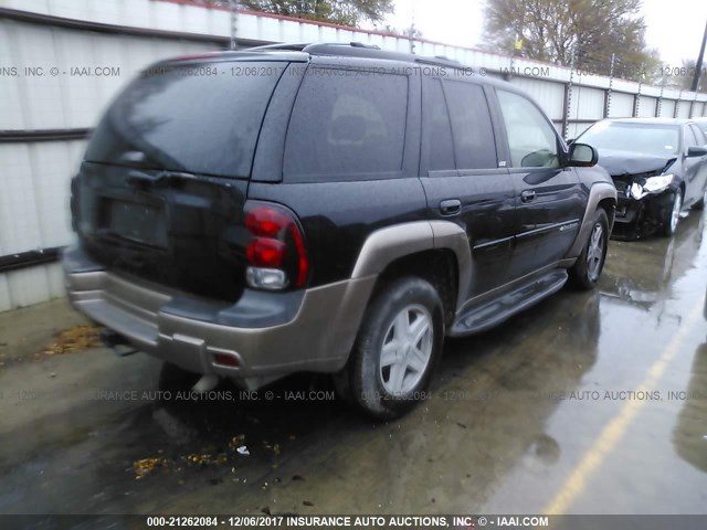 1GNDS13S622237721 - 2002 CHEVROLET TRAILBLAZER  BLACK photo 4